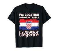 Croatia Flag Proud Elegant Croatian Boyfriend Girlfriend Maglietta