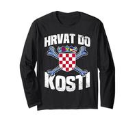 Croato To The Bone Hrvatska Pride Wear Orgoglioso Croato Maglia a Manica