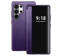 Croazhi Custodia per Samsung Galaxy S26 Ultra Flip Case S-View con finestra trasparente, traslucida View Folio 360 gradi protettiva sottile custodia per telefono, PU & TPU Flip Cover per Samsung