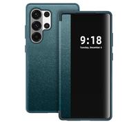 Croazhi Custodia per Samsung Galaxy S26 Ultra Flip Case S-View con finestra trasparente, visualizzazione traslucida a 360 gradi, custodia protettiva sottile per telefono, PU e TPU per Samsung Galaxy