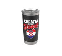 Croazia è nel mio cuore Viaggio di vacanza per viaggiatori croati orgoglioso Bicchiere termico in acciaio inox doppia parete