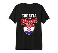 Croazia è nel Mio Cuore Viaggio di Vacanza per viaggiatori croati Orgoglioso Maglietta Premium