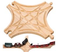 CroBlissful Accessori per treni in legno, binari in legno biforcuti per treni di espansione Multi Way Switch Track per la maggior parte delle principali marche ferroviarie set
