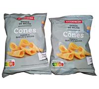 Croccanti snack di mais patatine fritte coni sapore formaggio e pancetta 2 x ...