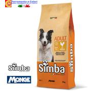 Crocchette Per Cani Monge SIMBA 4 10 20 KG Cane Adulto Con Vitamine A-D3-E ITALY