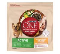 Crocchette per cani Purina ONE mini active pollo e riso 1,5 kg