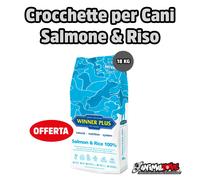 Crocchette per Cani Winner Plus Salmone & Riso 18KG