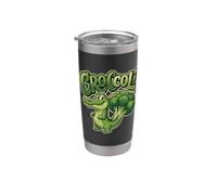 Croccoli Funny Food Pun Crocodile Broccoli Veggie Bicchiere termico in acciaio inox doppia parete