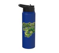 Croccoli Funny Food Pun Crocodile Broccoli Veggie Stainless Steel Insulated Water Bottle
