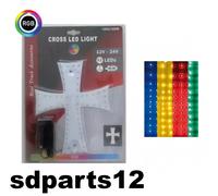 Croce a LED Multicolore 12/24V interruttore ON/OFF Per Camion Auto Parabrezza