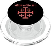 Croce cattolica di Gerusalemme - Deus Vult - Dio lo vuole PopSockets PopGrip per MagSafe