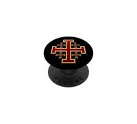 Croce cattolica di Gerusalemme - Dio vuole PopSockets PopGrip Adesivo