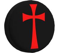 Croce Cavalieri Templari Copertura della Gomma Durevole Copriruota Antipolvere Copri Ruota di Scorta Universale per Auto Car Truck 14inch