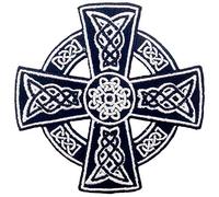 Croce celtica irlandese Goth Druids Wicca Pagan Termoadesiva Cucibile Ricamata Toppa