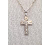 Croce : Ciondolo e Catenina in Argento 925 - Pendente con Crocefisso - Cristo