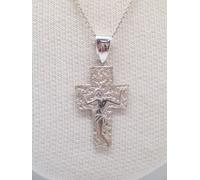 Croce : Ciondolo e Catenina in Argento 925 - Pendente con Crocefisso - Cristo