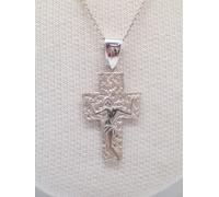 Croce : Ciondolo e Catenina in Argento 925 - Pendente con Crocefisso - Cristo