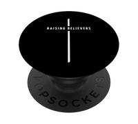 Croce Crescere Credenti - Fede cristiana minimalista PopSockets PopGrip Adesivo