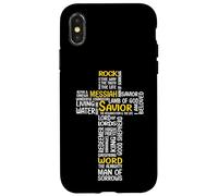 Croce cristiana con nomi di Gesù Custodia per iPhone X/XS