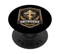 Croce Cristiana Ortodossa Orientale Orientale Gesù Cristo Fede PopSockets PopGrip Adesivo