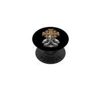 Croce Crociata Cavaliere Templare Cattolico PopSockets PopGrip Adesivo