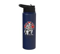 Croce Crociata Cavaliere Templare Cattolico Stainless Steel Insulated Water Bottle