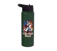 Croce Crociata Cavaliere Templare Cattolico Stainless Steel Insulated Water Bottle