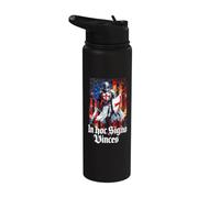 Croce Crociata Cavaliere Templare Cattolico Stainless Steel Insulated Water Bottle
