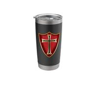 Croce Crociata Cavalieri Templari Bicchiere termico in acciaio inox doppia parete