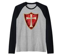 Croce Crociata Cavalieri Templari Maglia con Maniche Raglan