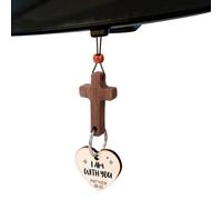 Croce da Appendere Allo Specchietto Retrovisore Dell'Auto, Ciondolo a Croce Auto con Versetto Biblico Quotidiano Accessori Decorativi per Auto a Forma di Gesù per Donna e Uomo