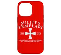 Croce dei Cavalieri Templari in latino 1118-1312 Stampa Bianca Custodia per iPhone 14 Pro Max