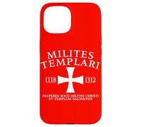 Croce dei Cavalieri Templari in latino 1118-1312 Stampa Bianca Custodia per iPhone 15