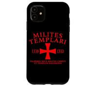 Croce dei Cavalieri Templari in latino 1118-1312 Stampa Rossa Custodia per iPhone 11