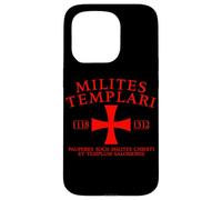 Croce dei Cavalieri Templari in latino 1118-1312 Stampa Rossa Custodia per iPhone 15 Pro