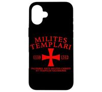 Croce dei Cavalieri Templari in latino 1118-1312 Stampa Rossa Custodia per iPhone 16 Plus