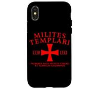 Croce dei Cavalieri Templari in latino 1118-1312 Stampa Rossa Custodia per iPhone X/XS