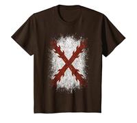 Croce di Borgogna Spagna Terzi Fiandre Battaglia Templari Maglietta, Bambini, Marrone, 12 Anni