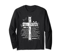croce di fede e versetti biblici Maglia a Manica