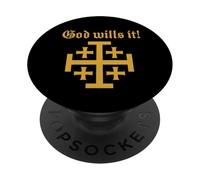 CROCE DI GERUSALEMME - DIO LO VUOLE - DEUS VULT PopSockets PopGrip Adesivo