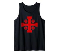 Croce di Gerusalemme Fede Cristiana - Crociate crociate Rosse audaci Canotta