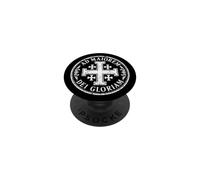 Croce di Gerusalemme Per La Grande Gloria di Dio Bianco Invecchiato PopSockets PopGrip Adesivo