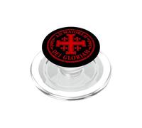 Croce di Gerusalemme Per La Grande Gloria di Dio Rosso Invecchiato PopSockets PopGrip per MagSafe
