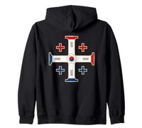 Croce di Gerusalemme sudcoreana - Corea del Sud cattolica Felpa con Cappuccio