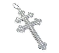 Croce di Lorena ciondolo in argento sterling .925 x 1 Sante Croci