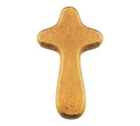 Croce di preghiera - Mini design portatile confortevole, supporto in legno liscio, gettone spirituale tascabile, leggero e resistente | Regalo della devozione della Chiesa Promemoria di pensiero