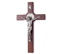 Croce di San Benedetto Universale legno bronzo appesa 28x16x1,8 C22.28.02
