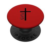 Croce Dio è più grande degli alti e dei bassi PopSockets PopGrip Adesivo