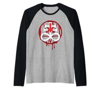 Croce e pentacolo satanico del Leviatano Maglia con Maniche Raglan