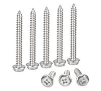 Croce Esagonale Rondella Autofilettante Viti,M6x50mm 304 Inox Acciaio Vite 25pz